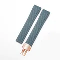 Bracelet caoutchouc 19 à 21 mm pour Patek Philippe – Band Color grey-rosegold