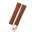 Bracelet caoutchouc 19 à 21 mm pour Patek Philippe – Band Color Light brown-rosegold