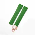 Bracelet caoutchouc 19 à 21 mm pour Patek Philippe – Band Color Light green-rosegold