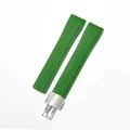 Bracelet caoutchouc 19 à 21 mm pour Patek Philippe – Band Color Light green-silver