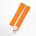 Bracelet caoutchouc 19 à 21 mm pour Patek Philippe – Band Color orange-rosegold