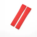 Bracelet caoutchouc 19 à 21 mm pour Patek Philippe – Band Color Red-No buckle