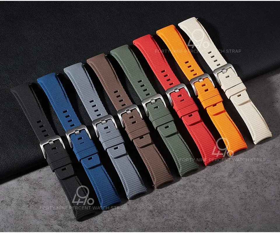 Bracelet caoutchouc 20 à 22 mm à libération rapide