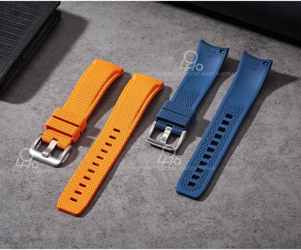Bracelet caoutchouc 20 à 22 mm à libération rapide
