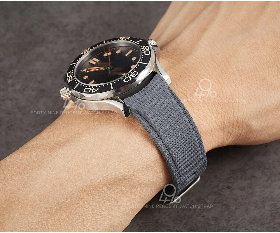 Bracelet caoutchouc 20 à 22 mm à libération rapide