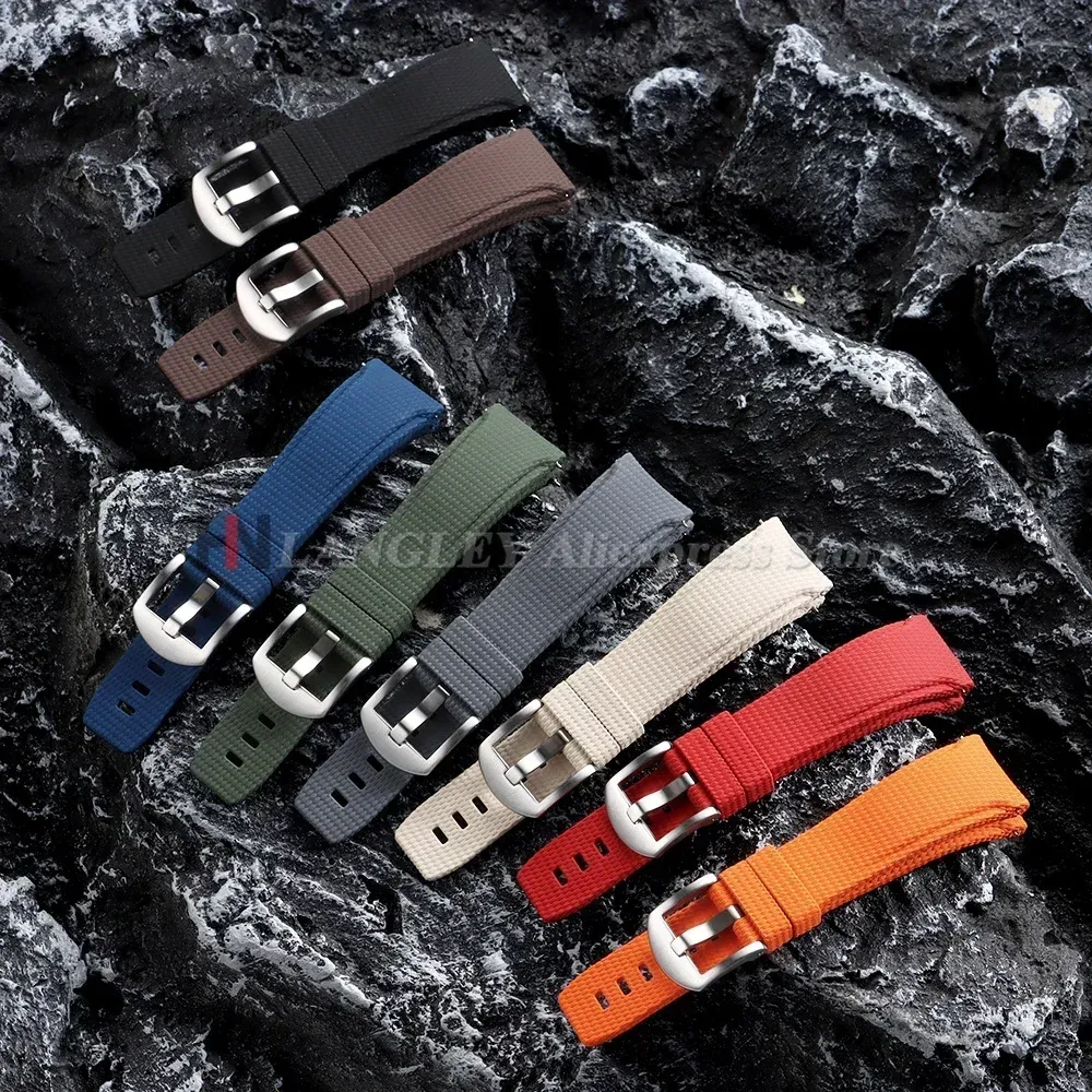 Bracelet caoutchouc 20 à 22 mm à libération rapide
