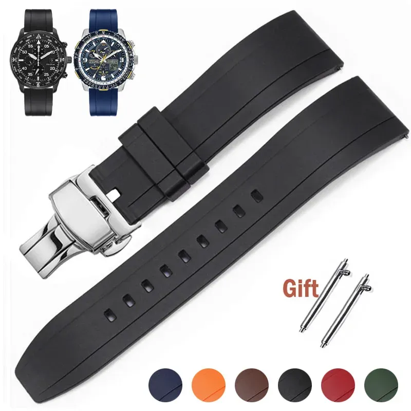 Bracelet caoutchouc 20 à 24 mm à libération rapide