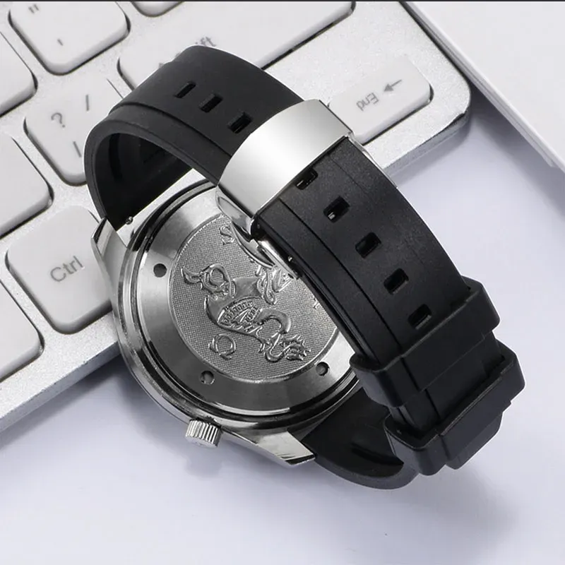 Bracelet caoutchouc 20 à 24 mm à libération rapide