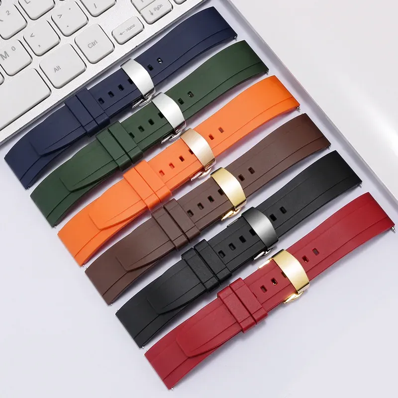 Bracelet caoutchouc 20 à 24 mm à libération rapide