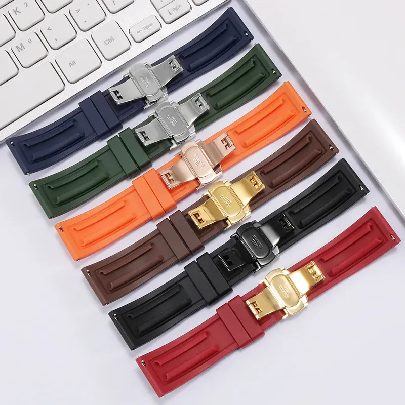 Bracelet caoutchouc 20 à 24 mm à libération rapide