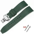 Bracelet caoutchouc 20 à 24 mm à libération rapide – Couleur du bracelet vert