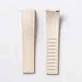Bracelet caoutchouc FKM pour montre 18 à 24 mm – Couleur du bracelet Beige-No buckle