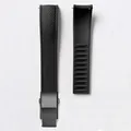 Bracelet caoutchouc FKM pour montre 18 à 24 mm – Couleur du bracelet Black-Black Buckle