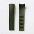Bracelet caoutchouc FKM pour montre 18 à 24 mm – Couleur du bracelet Green-No buckle