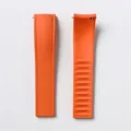 Bracelet caoutchouc FKM pour montre 18 à 24 mm – Couleur du bracelet Orange-No buckle
