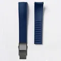 Bracelet caoutchouc FKM pour montre 18 à 24 mm – Couleur du bracelet Royal blue-Black