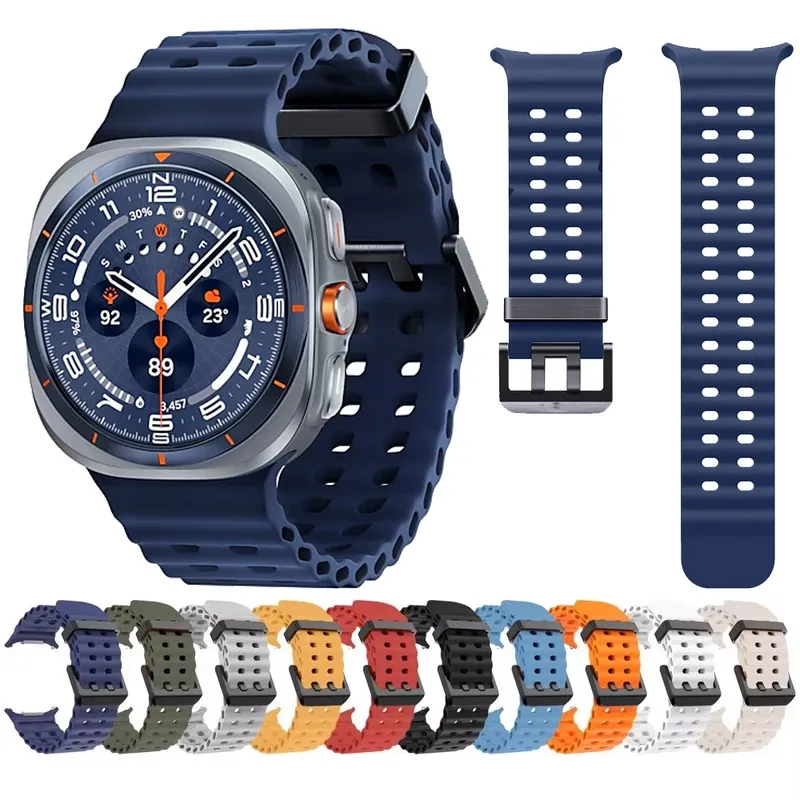Bracelet caoutchouc pour Samsung Galaxy Watch 7 et 8 Ultra