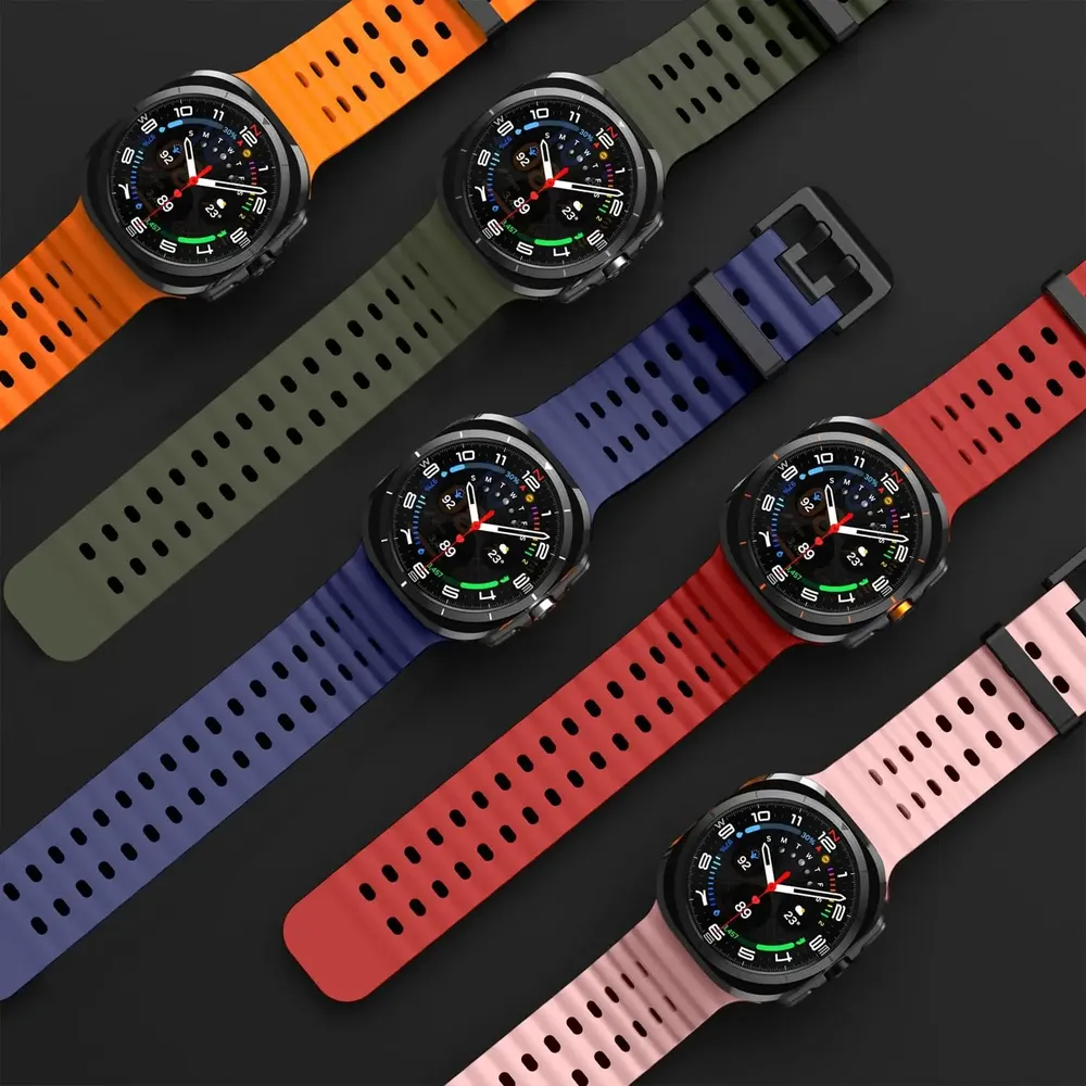 Bracelet caoutchouc pour Samsung Galaxy Watch 7 et 8 Ultra