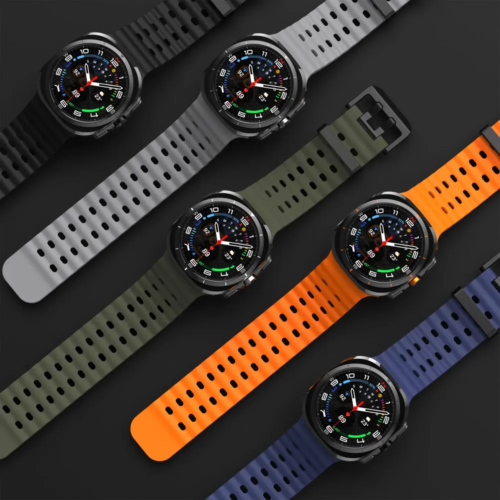 Bracelet caoutchouc pour Samsung Galaxy Watch 7 et 8 Ultra