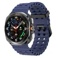 Bracelet caoutchouc pour Samsung Galaxy Watch 7 et 8 Ultra – Couleur du bracelet Midnight blue