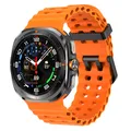 Bracelet caoutchouc pour Samsung Galaxy Watch 7 et 8 Ultra – Couleur du bracelet Orange