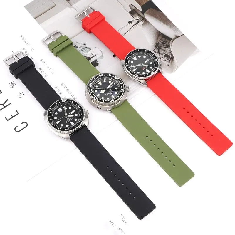 Bracelet caoutchouc silicone 12 à 24 mm souple étanche