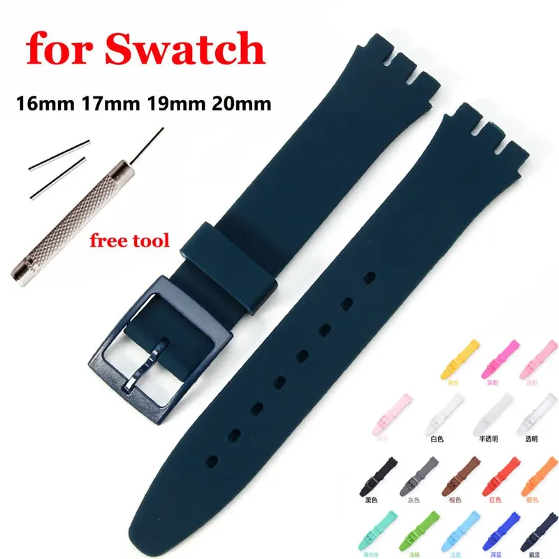 Bracelet caoutchouc sport 16 à 20 mm Swatch