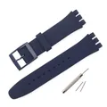 Bracelet caoutchouc sport 16 à 20 mm Swatch – Couleur du bracelet Dark Blue