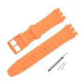 Bracelet caoutchouc sport 16 à 20 mm Swatch – Couleur du bracelet Orange