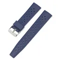 Bracelet caoutchouc tropic 20 à 22 mm pour plongeuse – Couleur du bracelet blue