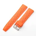 Bracelet caoutchouc tropic 20 à 22 mm pour plongeuse – Couleur du bracelet orange