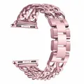 Bracelet chaîne acier pour Apple Watch 38 à 49 mm – Couleur Rose