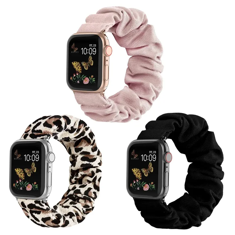 Bracelet chouchou nylon pour Apple Watch 38 à 49 mm