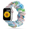 Bracelet chouchou nylon pour Apple Watch 38 à 49 mm – Couleur du bracelet Butterfly blue