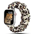 Bracelet chouchou nylon pour Apple Watch 38 à 49 mm – Couleur du bracelet Cheetah