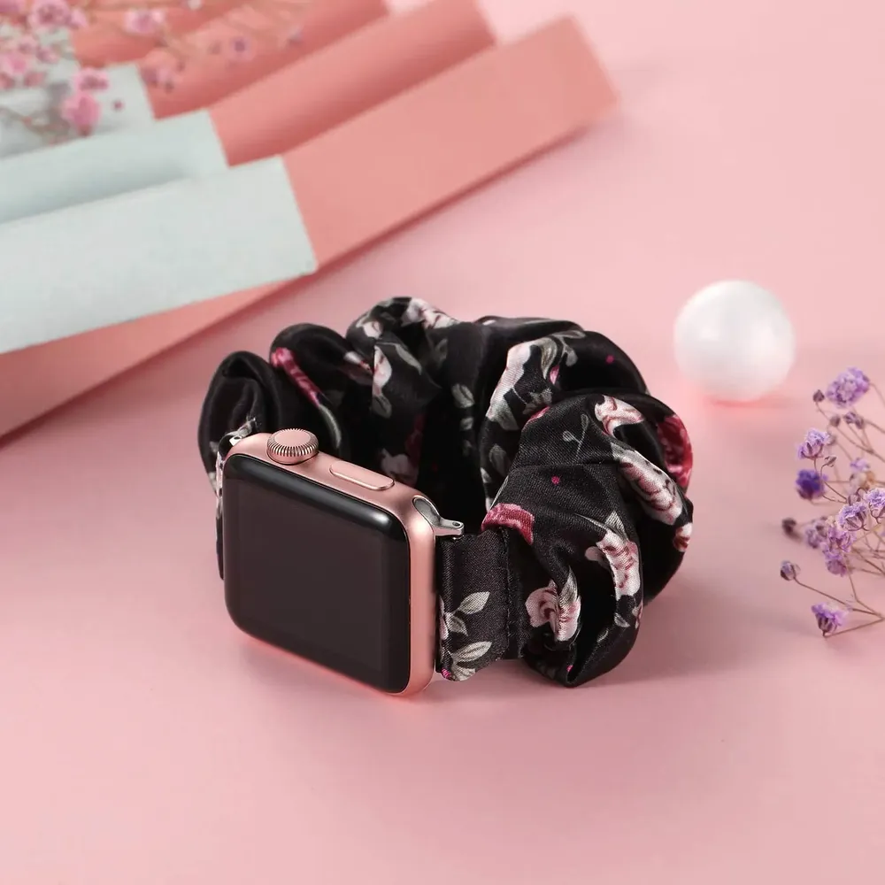 Bracelet chouchou nylon pour Apple Watch 38 à 49 mm