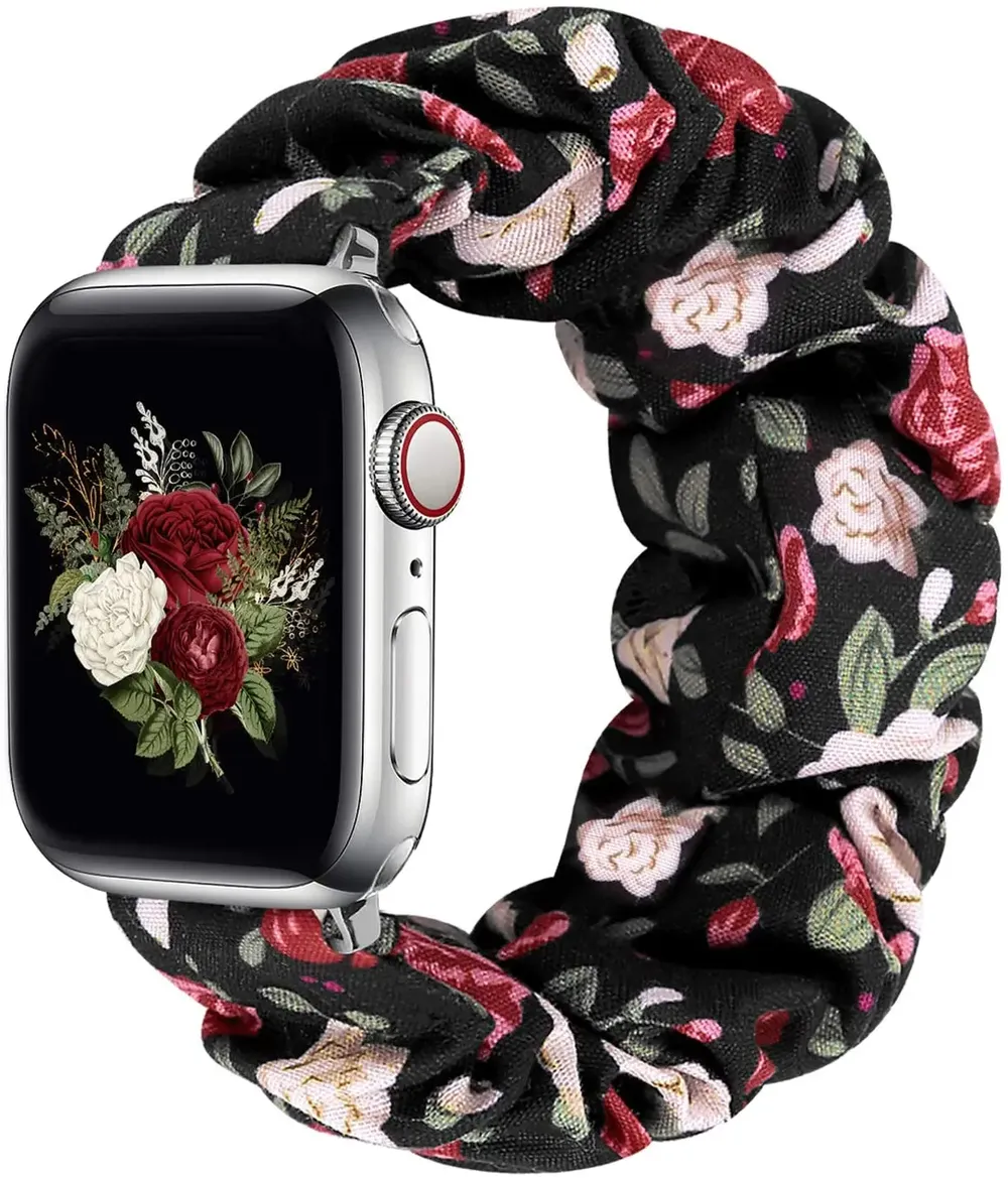 Bracelet chouchou nylon pour Apple Watch 38 à 49 mm