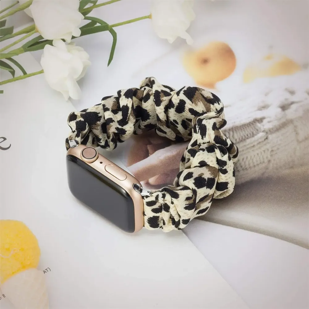 Bracelet chouchou nylon pour Apple Watch 38 à 49 mm