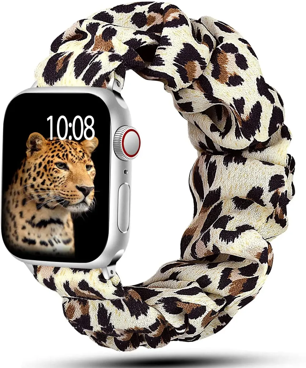 Bracelet chouchou nylon pour Apple Watch 38 à 49 mm