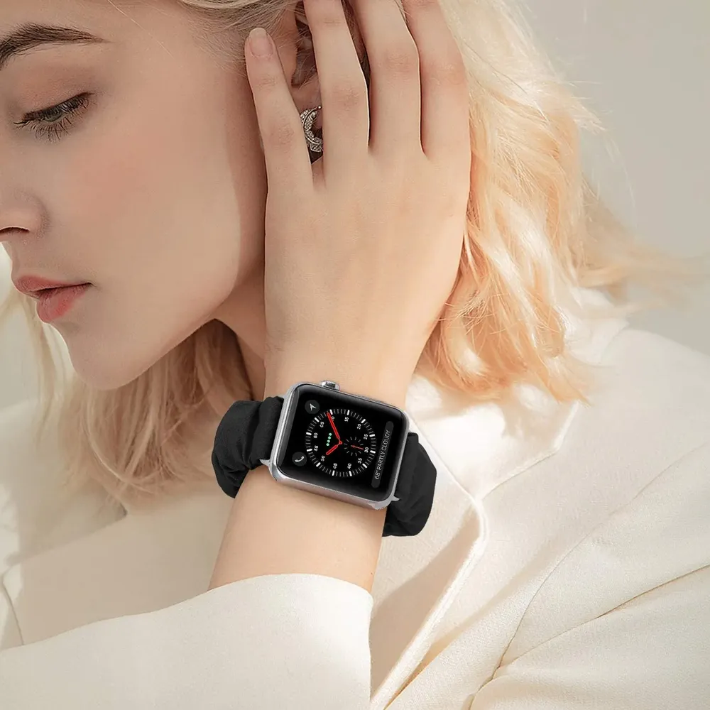 Bracelet chouchou nylon pour Apple Watch 38 à 49 mm