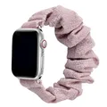 Bracelet chouchou nylon pour Apple Watch 38 à 49 mm – Couleur du bracelet pink red gold