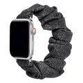 Bracelet chouchou nylon pour Apple Watch 38 à 49 mm – Couleur du bracelet silver gold