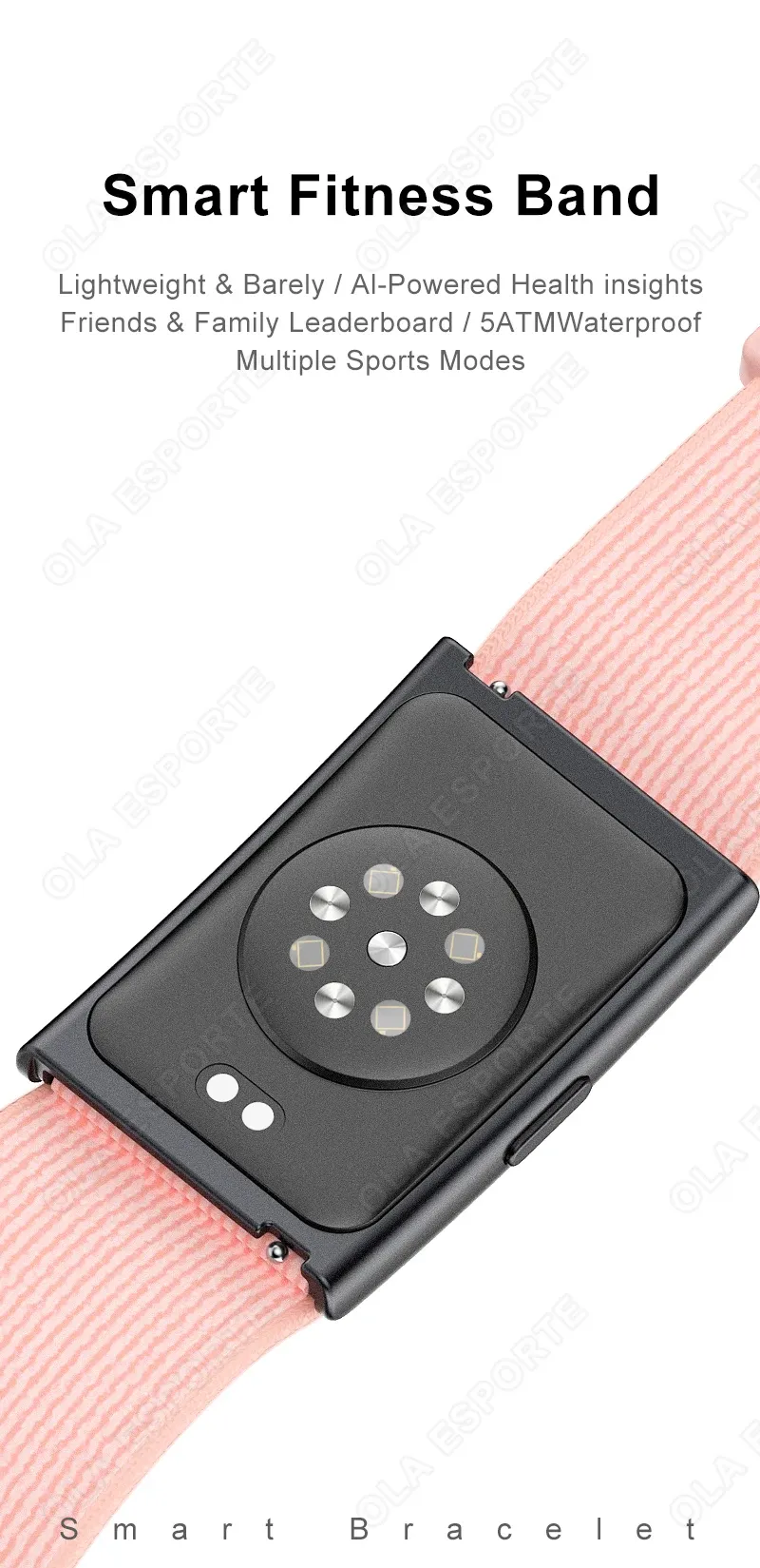 Bracelet connecté AI fréquence cardiaque pression artérielle