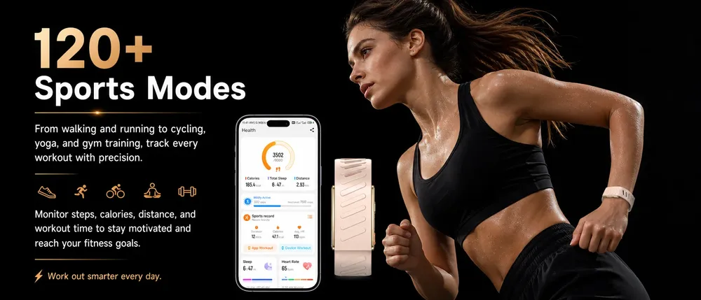 Bracelet connecté ECG HRV santé 3ATM