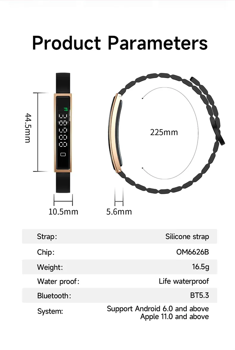 Bracelet connecté fitness tracker santé IP68