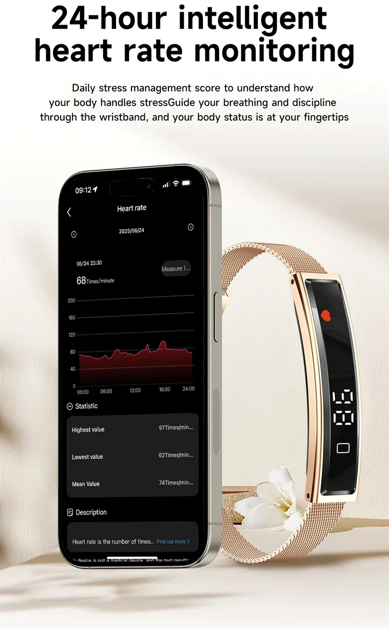 Bracelet connecté fitness tracker santé IP68