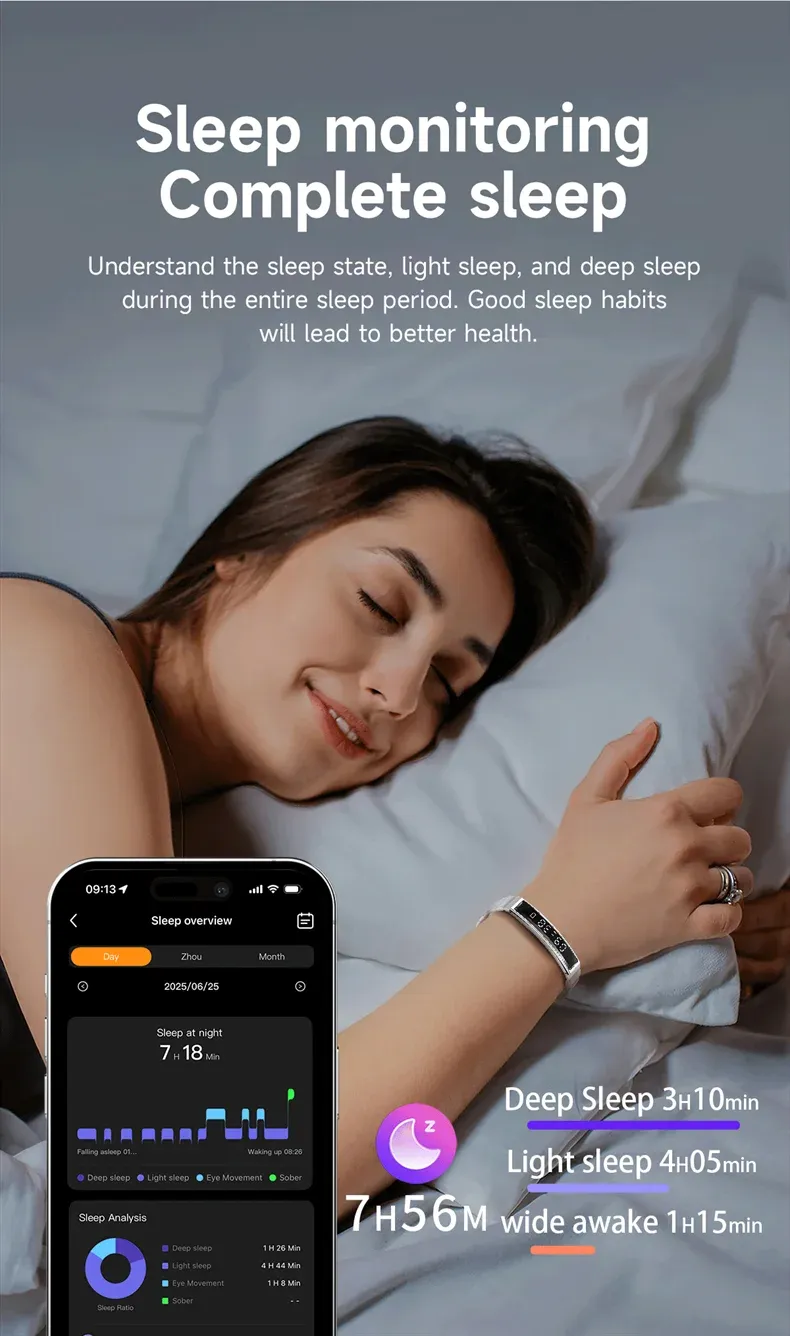 Bracelet connecté fitness tracker santé IP68