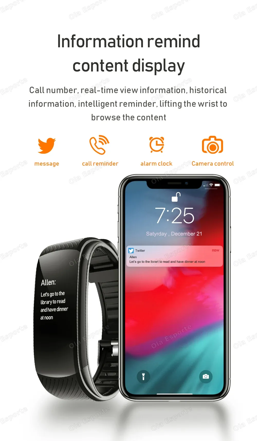 Bracelet connecté fréquence cardiaque sport couple