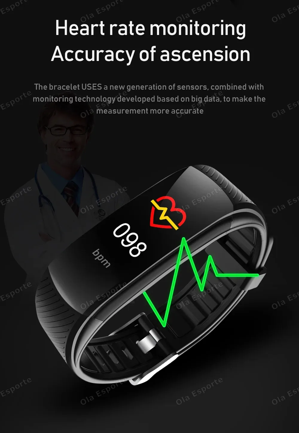 Bracelet connecté fréquence cardiaque sport couple