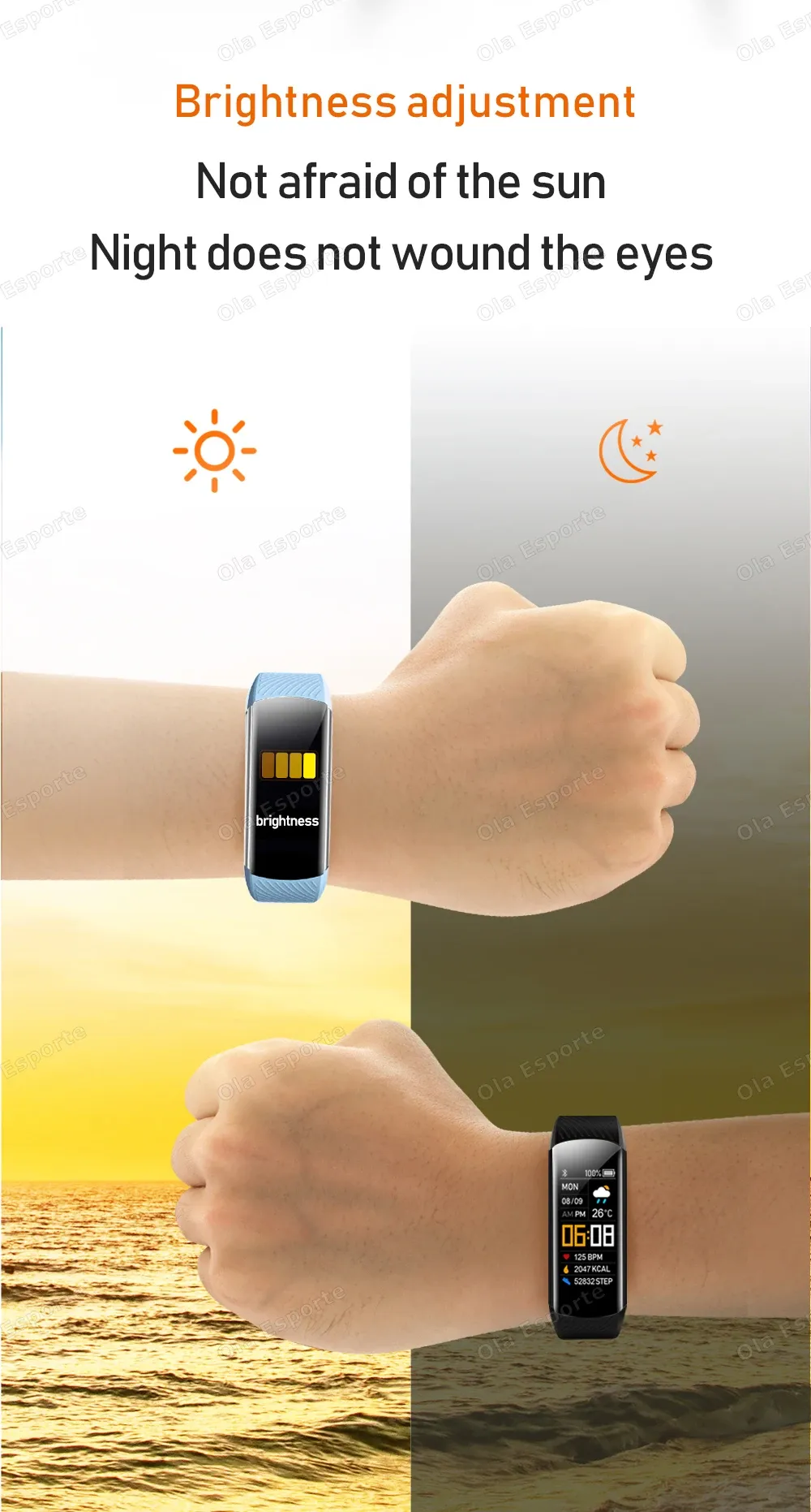 Bracelet connecté fréquence cardiaque sport couple